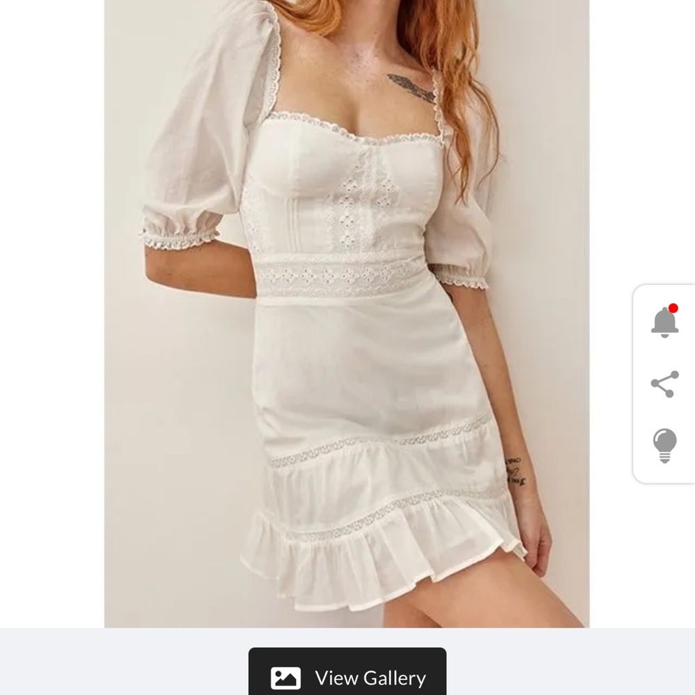 Reformation white cotton dress